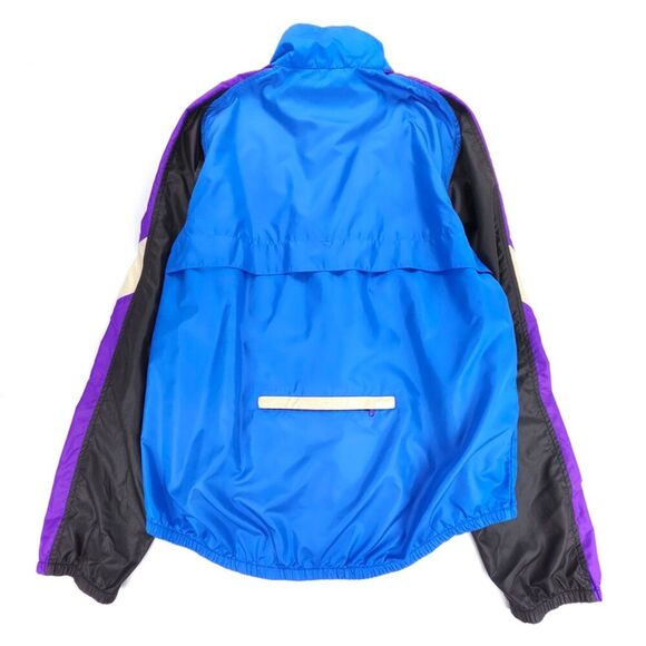 PEARL IZUMI Windbreaker Cycling Jacket Reflective Biking XL 90s Colorblock Blue - Picture 9 of 11